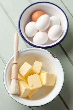 Baking ingredients Stock Photos