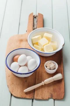 Baking ingredients Stock Photos