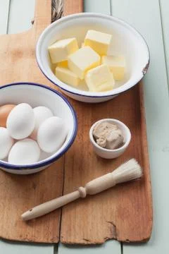 Baking ingredients Stock Photos