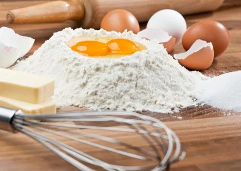 Baking ingredients Stock Photos