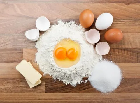 Baking ingredients Stock Photos