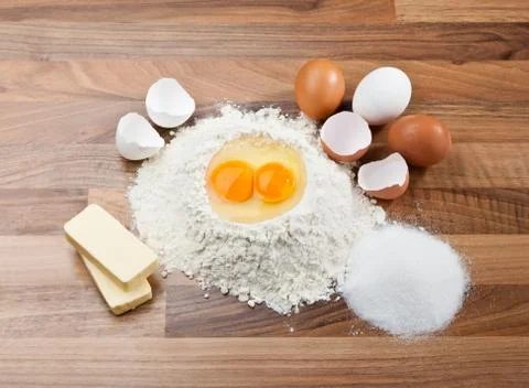 Baking ingredients Stock Photos