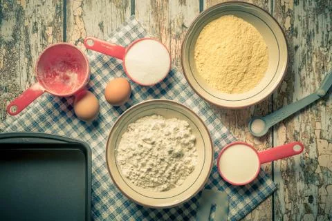 Baking ingredients Stock Photos