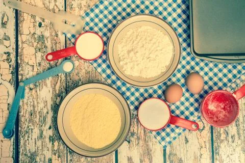 Baking ingredients Stock Photos