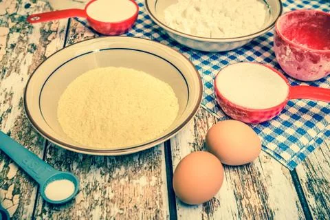 Baking ingredients Stock Photos