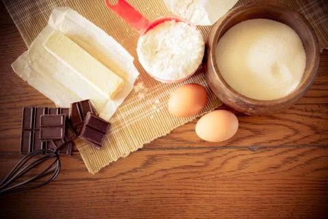 Baking ingredients Stock Photos