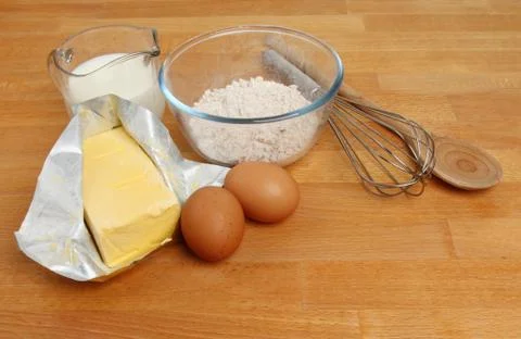 Baking ingredients Stock Photos