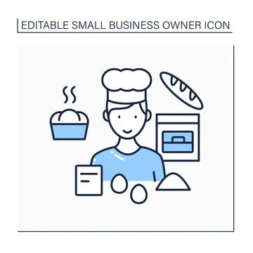 Baking line icon Stock Illustration