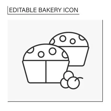 Baking line icon Stock Illustration