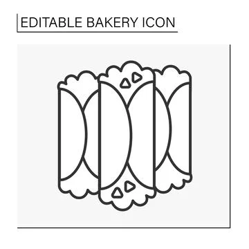 Baking line icon Illustrazione stock