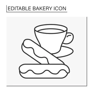 Baking line icon 스톡 일러스트