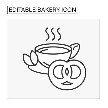 Baking line icon Stock Illustration
