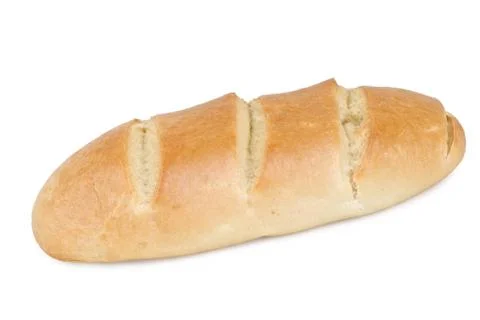 Baking loaf on a white background Stock Photos