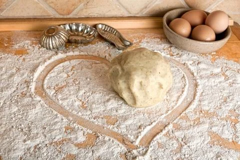 Baking with love Stock Photos