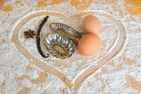 Baking with love Stock Photos