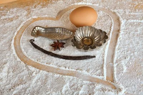 Baking with love Stock Photos
