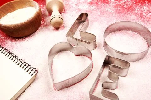 Baking with love Stock Photos