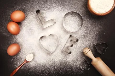 Baking with love Stock Photos