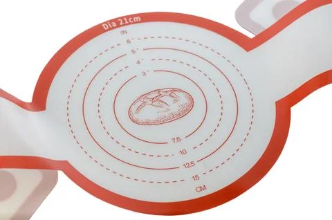 Baking magic with a round silicone mat designed for perfect pastry creation.. Stock Photos