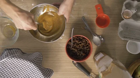 Baking Mixing Ingredients Vídeos de archivo 129778375