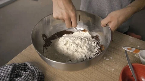 Baking Mixing Ingredients Vídeos de archivo 129856271