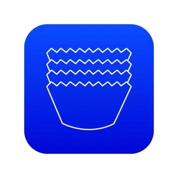 Baking molds icon blue Stock Illustration