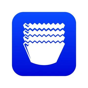 Baking molds icon blue Stock Illustration