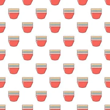 Baking molds pattern seamless Stock Illustration