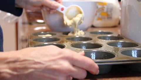 Baking Muffins Stock Footage 1003289