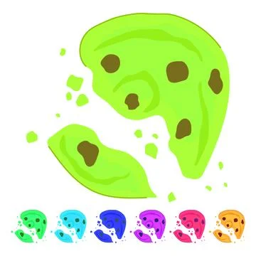 Baking oatmeal cookies vector cartoon graphic Stock Illustration