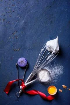 Baking or cooking background frame. Ingredients.New year, top view. Stock Photos