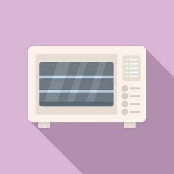 Baking oven icon flat vector. Kitchen stove 스톡 일러스트