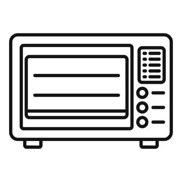 Baking oven icon outline vector. Kitchen stove 스톡 일러스트