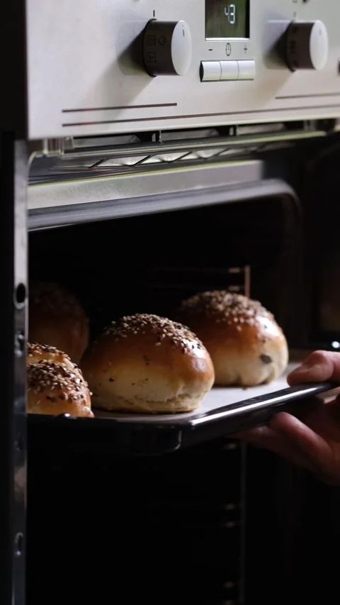 Baking in the Oven Process Stock-Footage 162911747