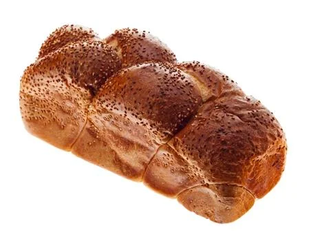 Baking pan challah on white background. food Stock Photos