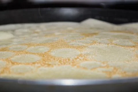 Baking pancake Stock Photos