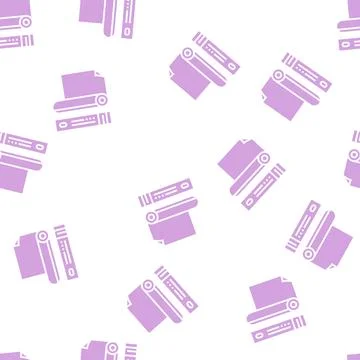 Baking parchment glyph seamless pattern Stock Illustration