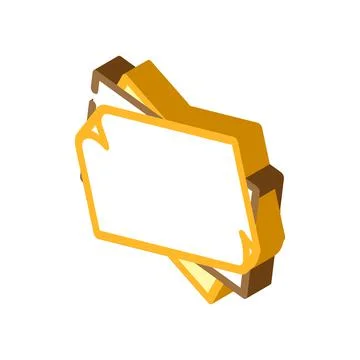 Baking parchment isometric icon vector illustration Stock Illustration