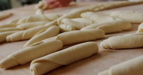 Baking pastry at a bakery 4K. Stock Footage 221562577