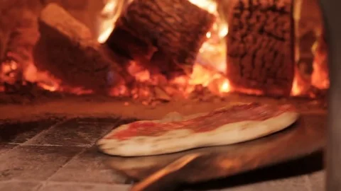 Baking pepperoni pizza Stock Footage 77763060