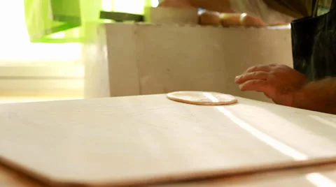 Baking pita Stock Footage 33449671