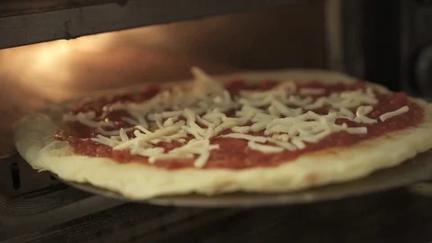 Baking a pizza Stock Footage 82027246
