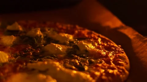 Baking a pizza in the oven Stock Footage 151454802