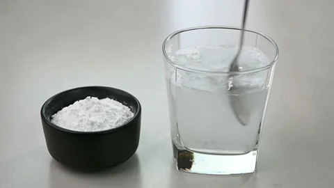 Baking powder water Stock Footage 234048186