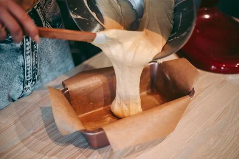 The baking process of baking pies and cookies in the kitchen Stock Photos