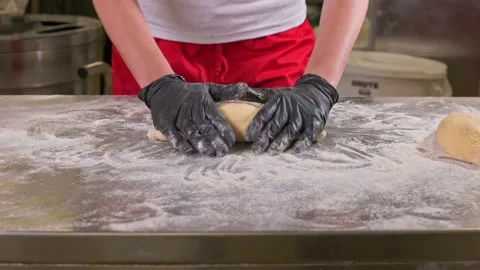 Baking process to bread Stock Footage 155522665