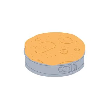 Baking process of homemade pie a vector isolated illustration. Stock Illustration