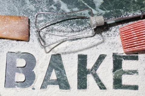 Baking process utensils Stock Photos