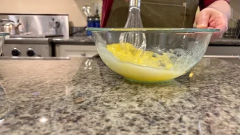 Baking Pumkin Bread Whisking Egg and Sugar Mix Stock Footage 320090583