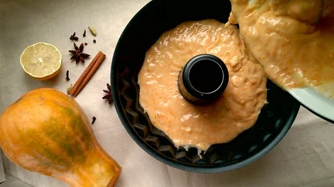 Baking pumpkin keks Stock Footage 83107686